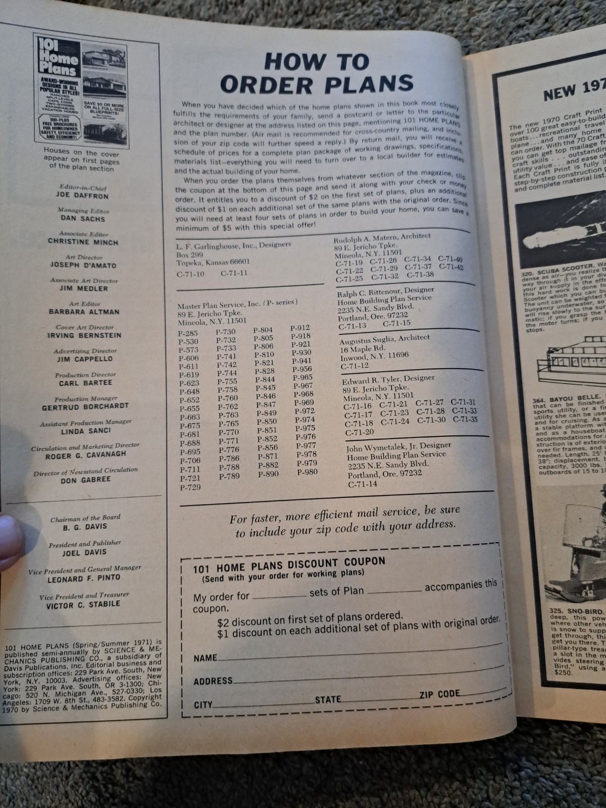 Vintage 1971 Science & Mechanics 101 Home Plans House Plans