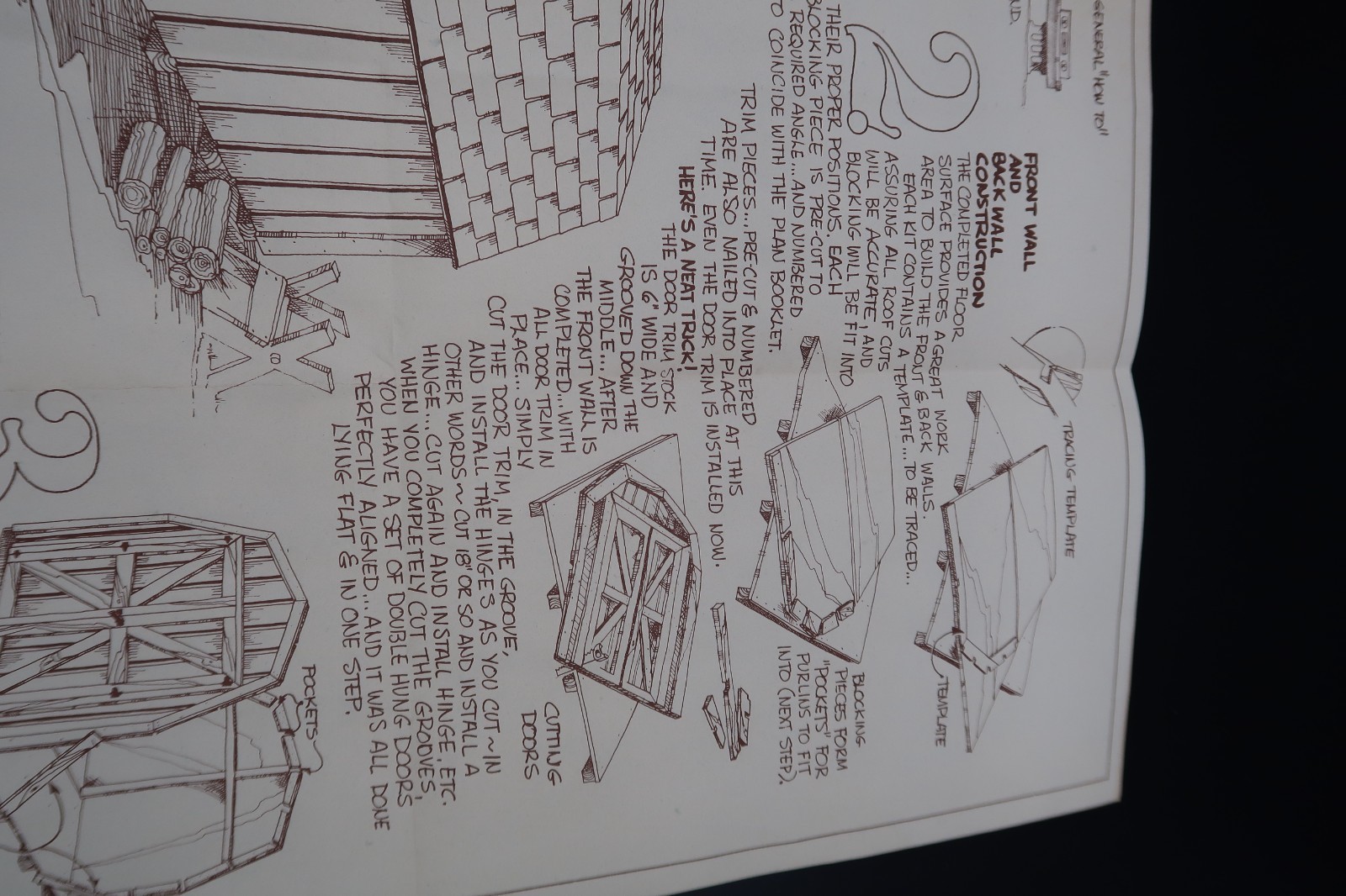Vtg Barn Kit Build Instructional Information Ephemera 1978 Jer MFG. USA Unusual