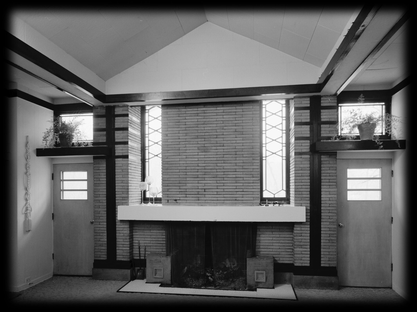 Prarie Style small house, architectural drawings, open floor plan, printed plans