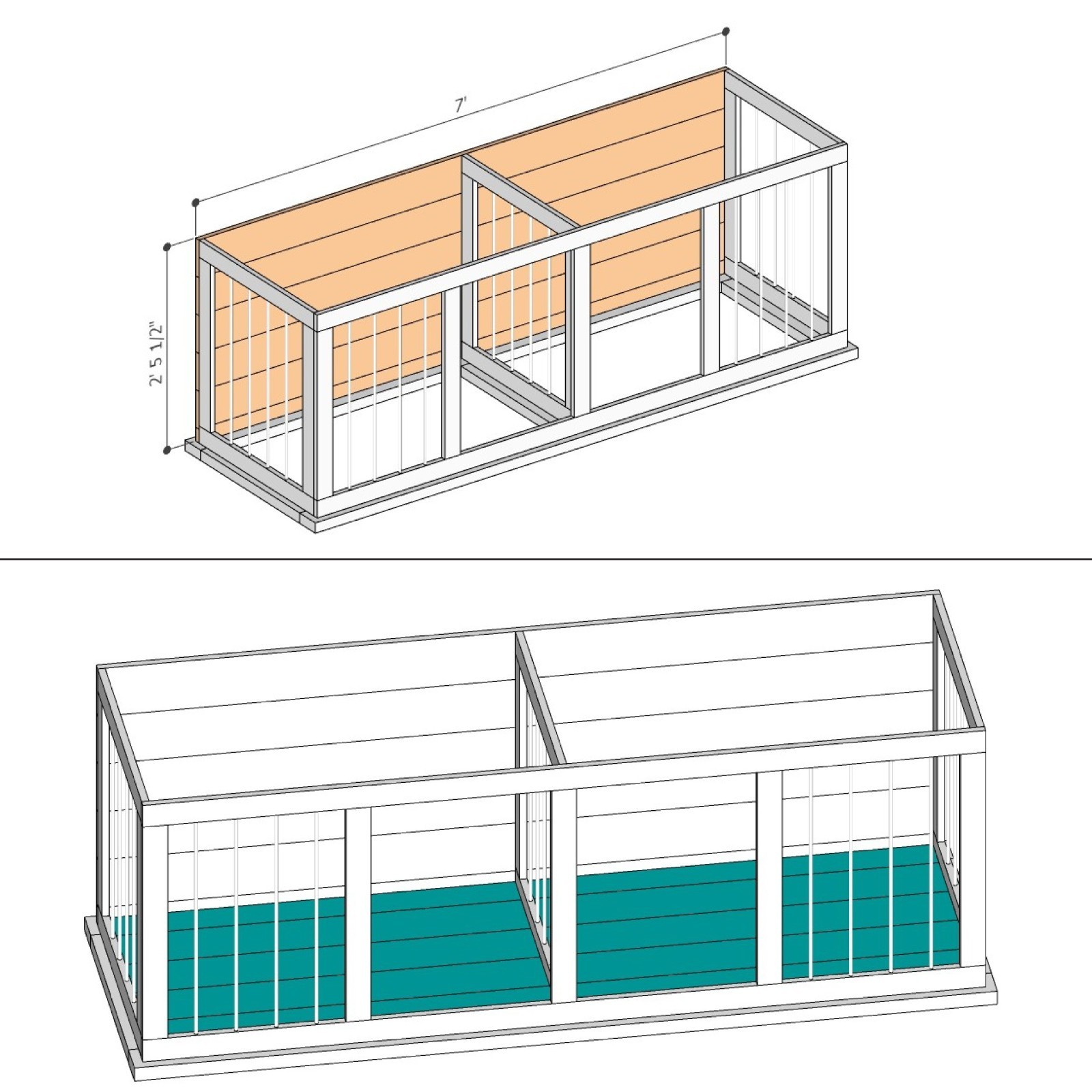 Double dog kennel plans – Digital Download – No physical item will be sent
