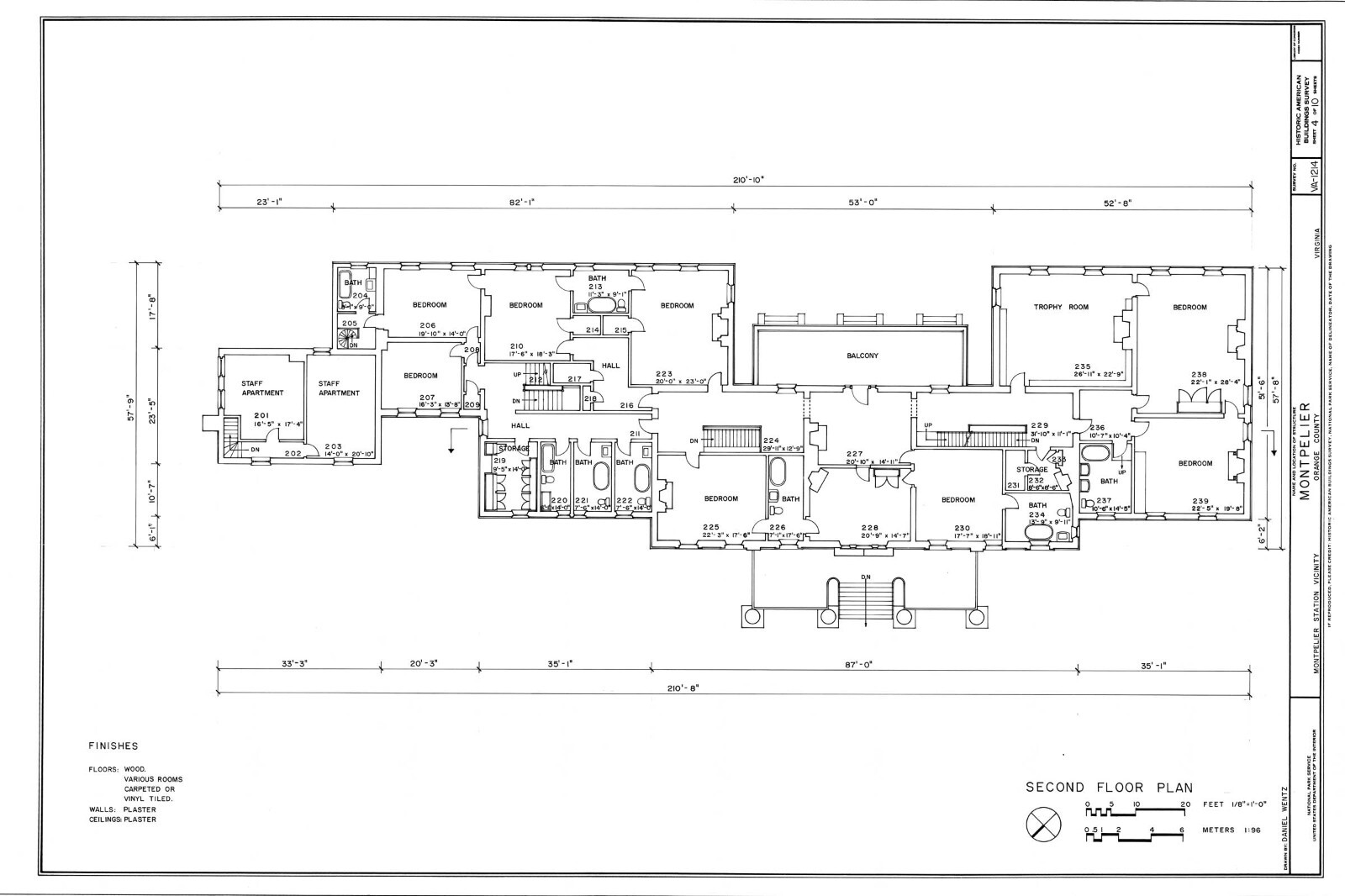 Montpelier, a Southern Colonial Country Mansion, printed architectural plans