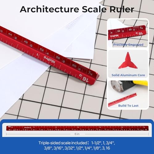 30PCS Professional Drafting Tools & Geometry Set with Case, Architect 30 PCS