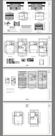 24×32 House — 1 Bedroom 1.5 Bath — 830 sq ft — PDF Floor Plan — Model 8C