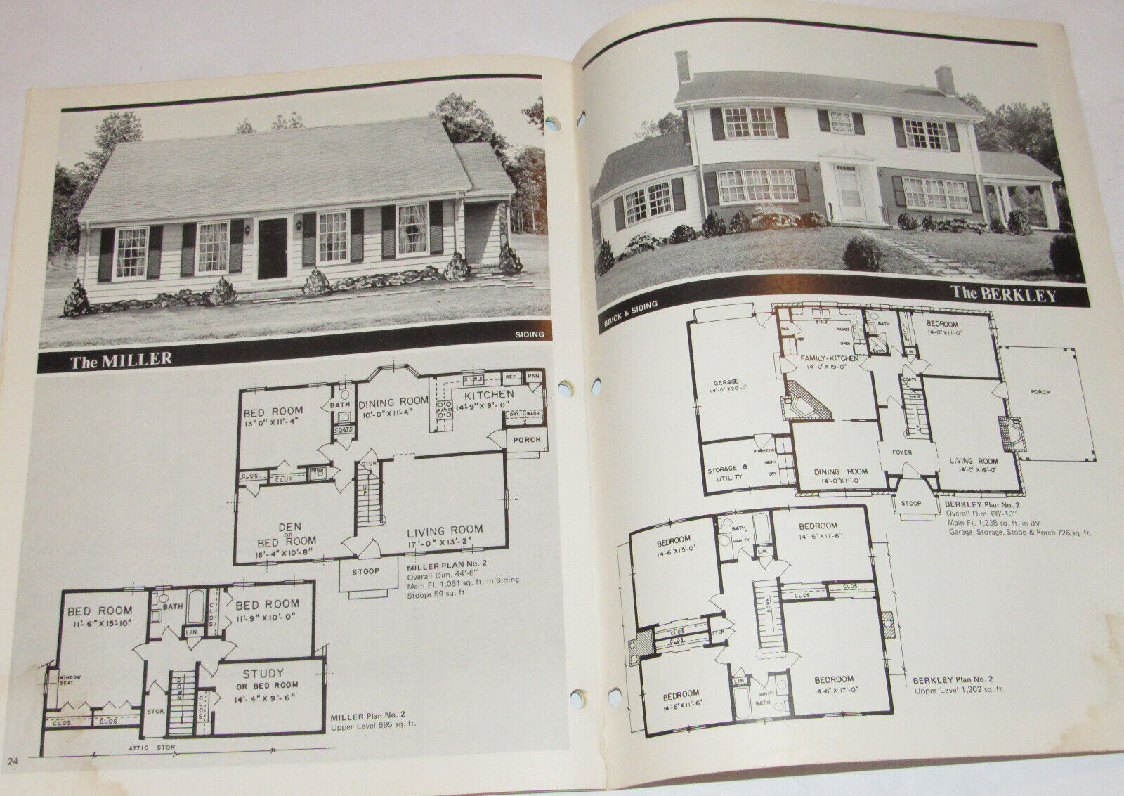 VTG 1976 ’34 OUTSTANDING 1 ½ AND 2 STORY HOMES’ CATALOG OF HOUSE PLANS! LAYOUTS!