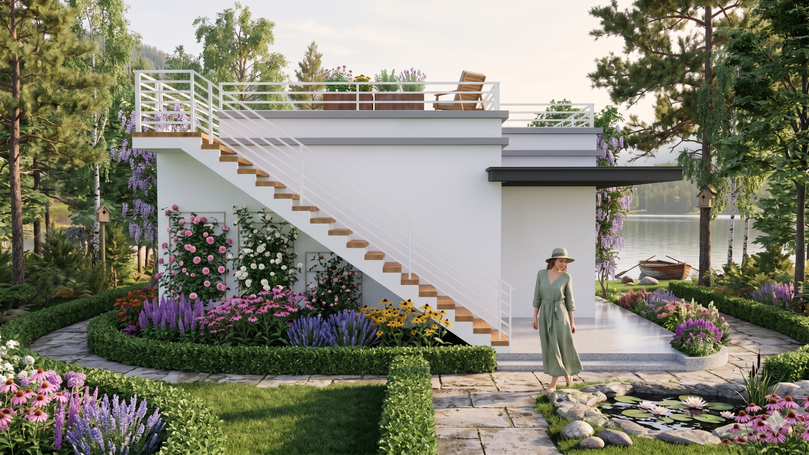 20×23 Feet Small House 6×7 Meter 2 Bed 1 Bath Terrace Roof PDF, Cad&A4 Hard Copy