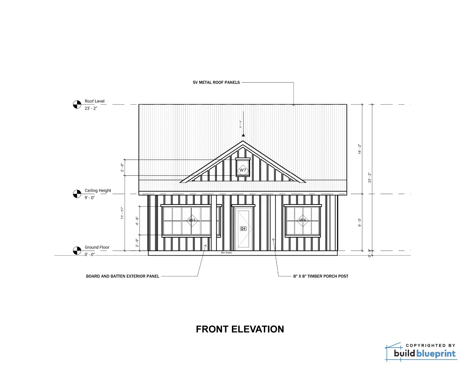30 x 30 American Cottage Architectural & Construction Plans – PDF Download