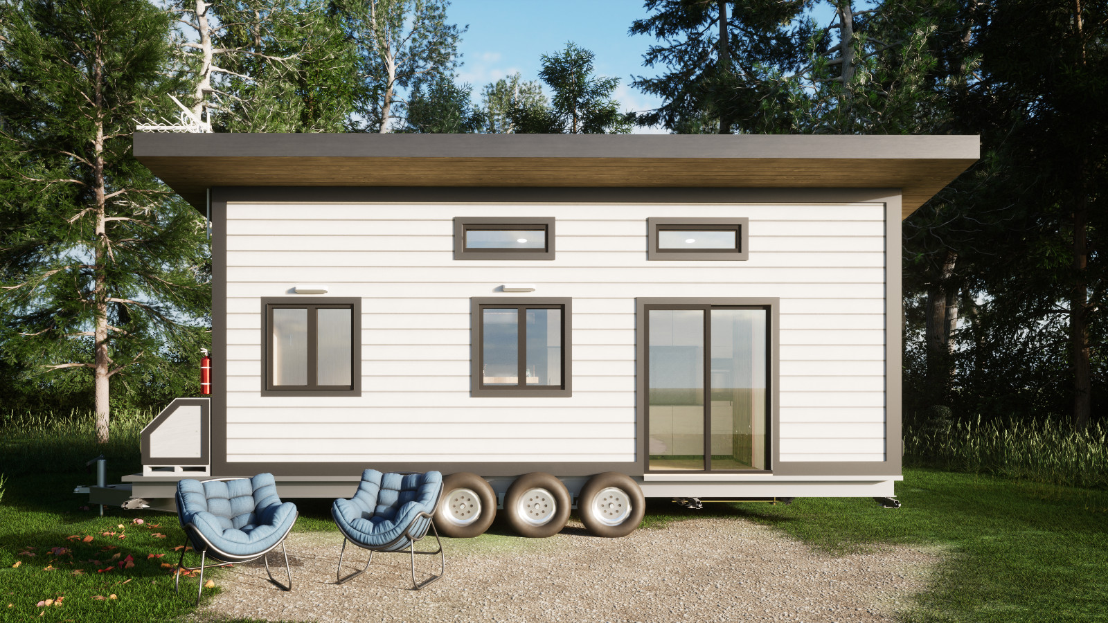 Tiny house Plan 32’x8’5”x13’4’ DIY Camper Trailer with 3d Images & PDF Blueprint