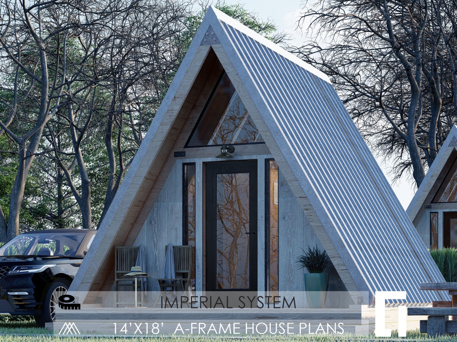 14’x18′ A Frame Cabin Plans 210 SqFt Pdf