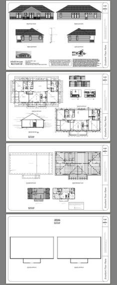 60×30 House — 3 bedroom 2 Bath — 1,800 sqft — PDF Floor Plan — Model 3D