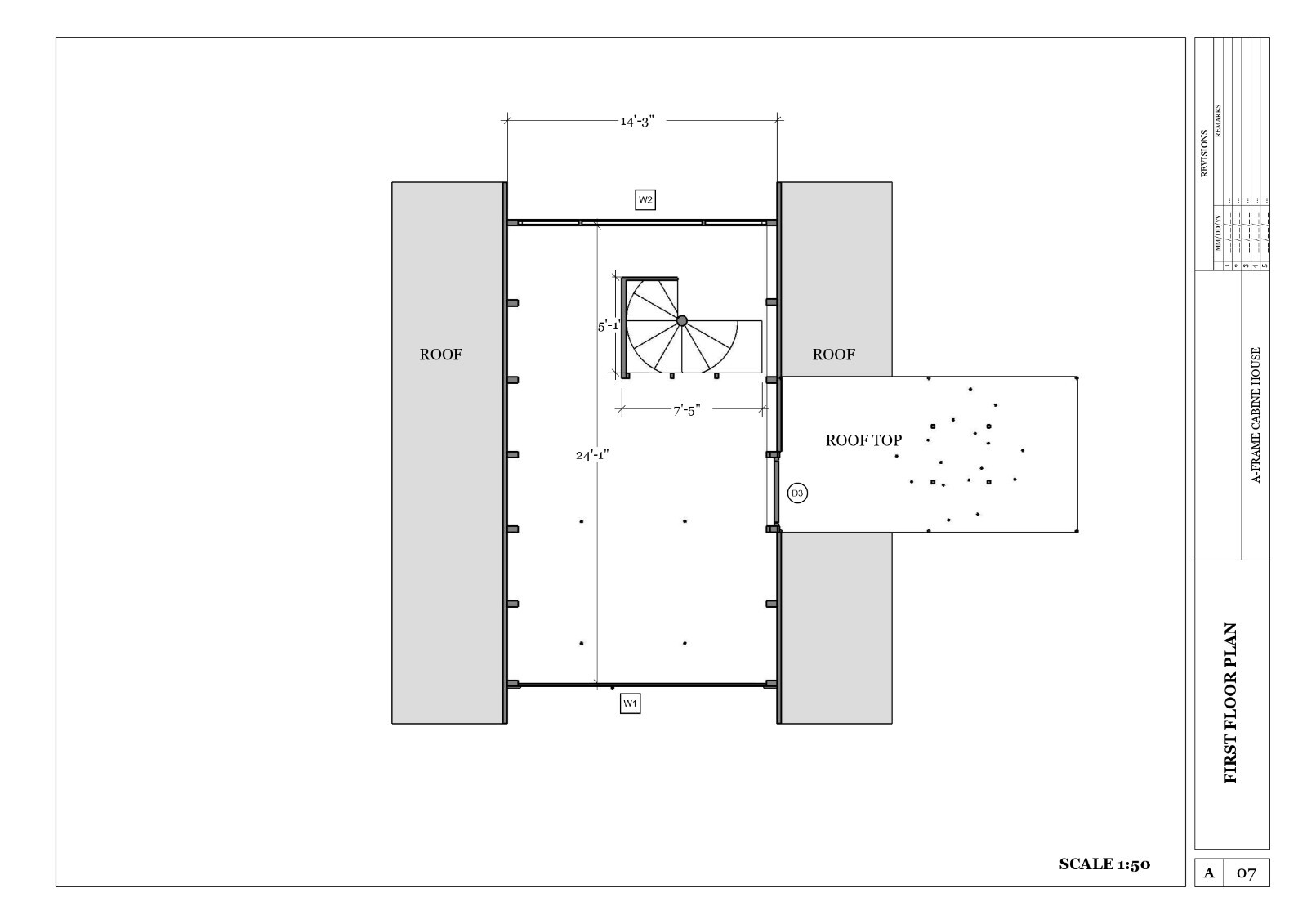 A-Frame Cabin House Plan with Auto CAD File, Blueprint PDF & Realistic 3D Images