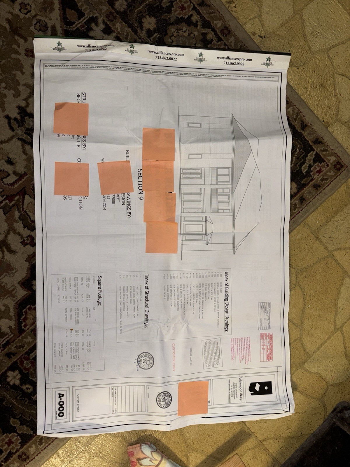 Plans 36X24 for Roxton, 5687 SF, bedrooms5+, bath4.3, 2 Car G, Totalrooms 12