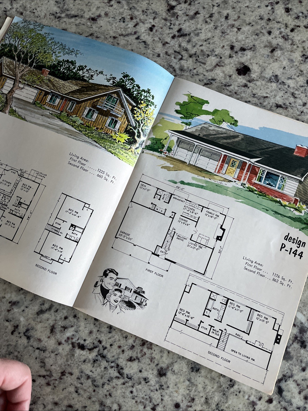 Vintage 1972 MCM Home Plans Design Catalog Blueprints Ranch Split-Level Houses