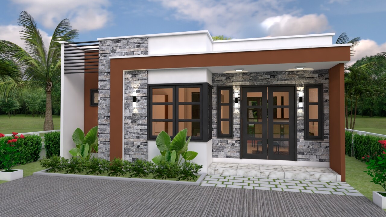 House Design Plan 8×11 Meter 26×36 Feet 3 Bedrooms Terrace Roof (A4 Hard Copy)