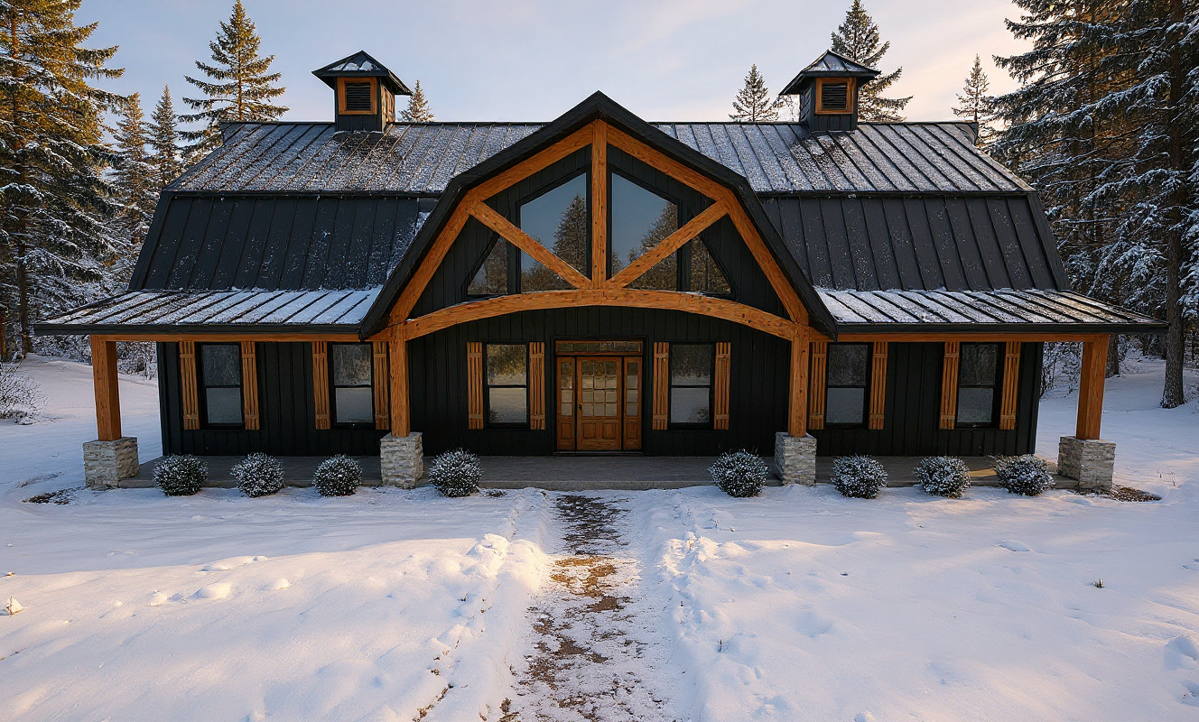 2400 Sqft Modern Barndominium 4bd/2.5ba – Construction Plans – PDF