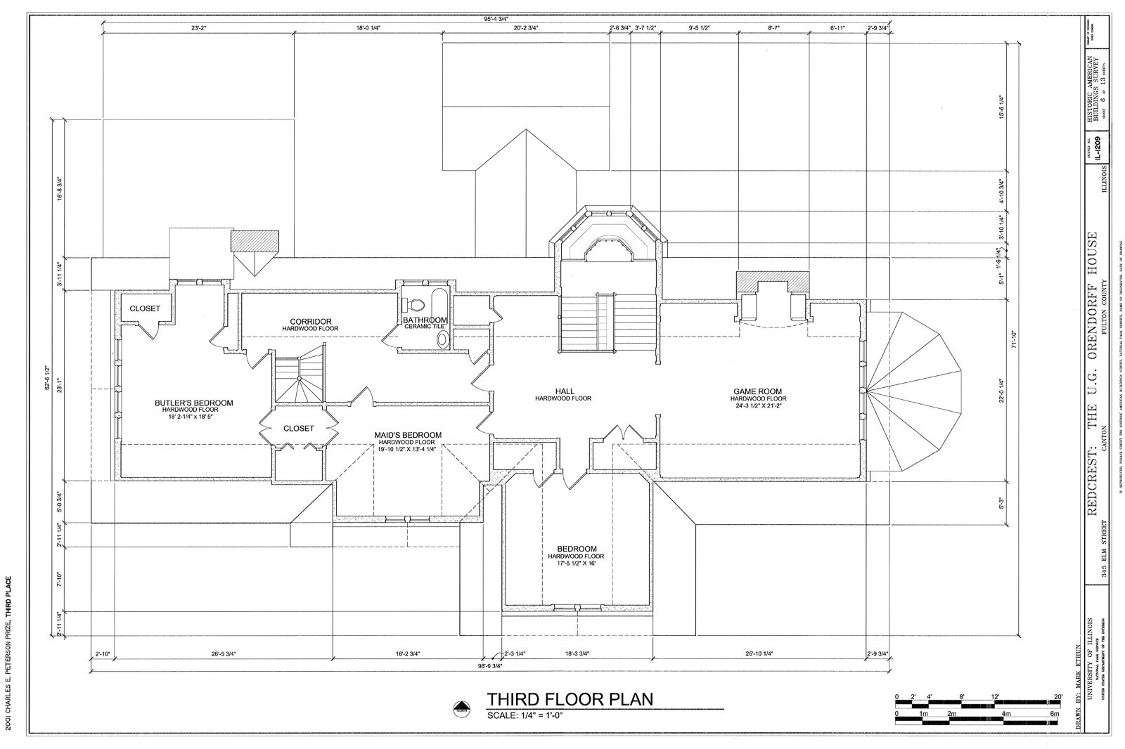 HOUSE PLANS – 2 story Prairie style home, Old English details, printed plans