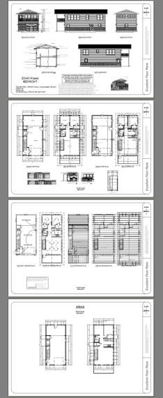 20×40 House — 2 Bedroom 1.5 Bath — 859 sq ft — PDF Floor Plan — Model 7Q