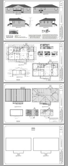 60×30 House — 4 bedroom 3 Bath — 1,800 sqft — PDF Floor Plan — Model 4E