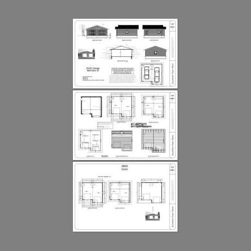 28×28 2-Car Garage — 728 sqft — PDF Floor Plan — Model 1B