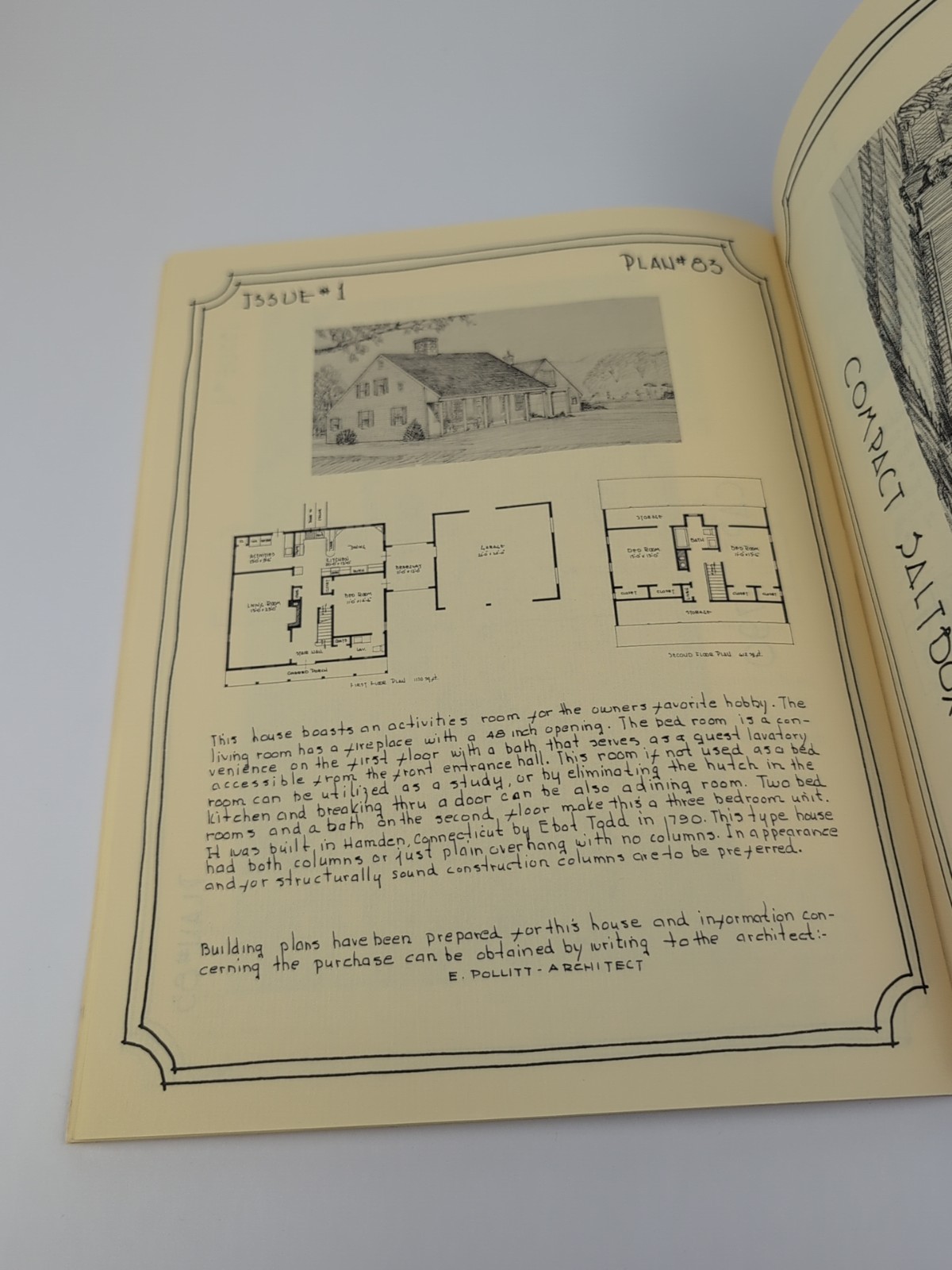 Old Colonial Houses 32 Plans Blueprints by Evan Pollitt PB