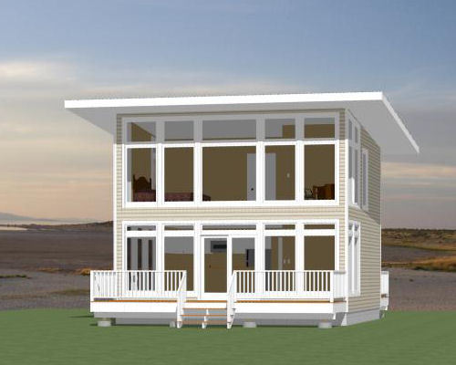 24×24 House — 1 Bedroom 1.5 Bath — PDF FloorPlan — 1,066 sqft — Model 10
