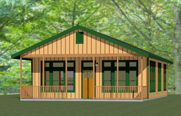 28×40 House — 2 Bedroom 2 Bath — PDF Floor Plan — 1,120 sq ft — Model 1B
