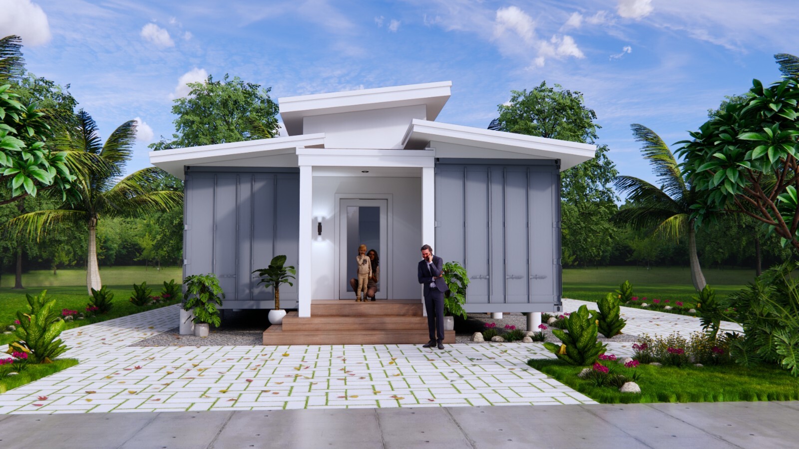 3 High Cub Container 24×40 Feet 2 Beds 1 Bath Shed Roof PDF (A4 Hard Copy)