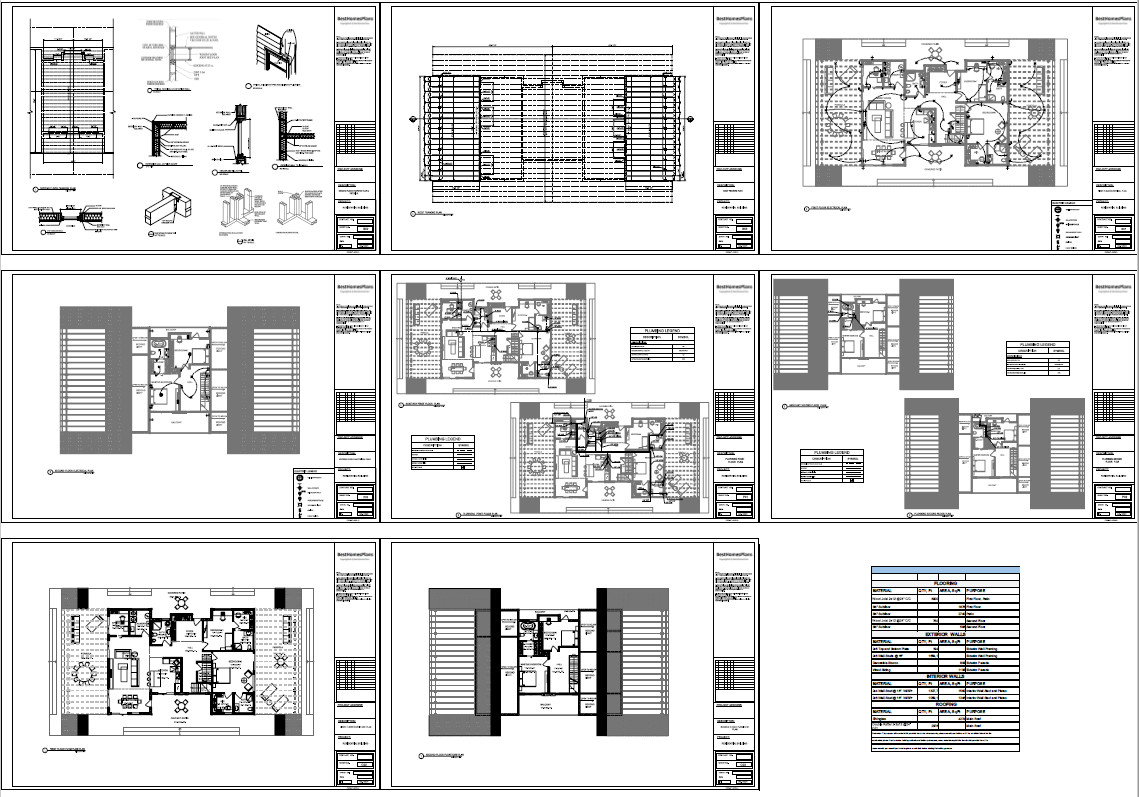 100’x56’ 4-Bedrooms, 4-Bathrooms Charming A-Frame Architectural Build Plans PDF