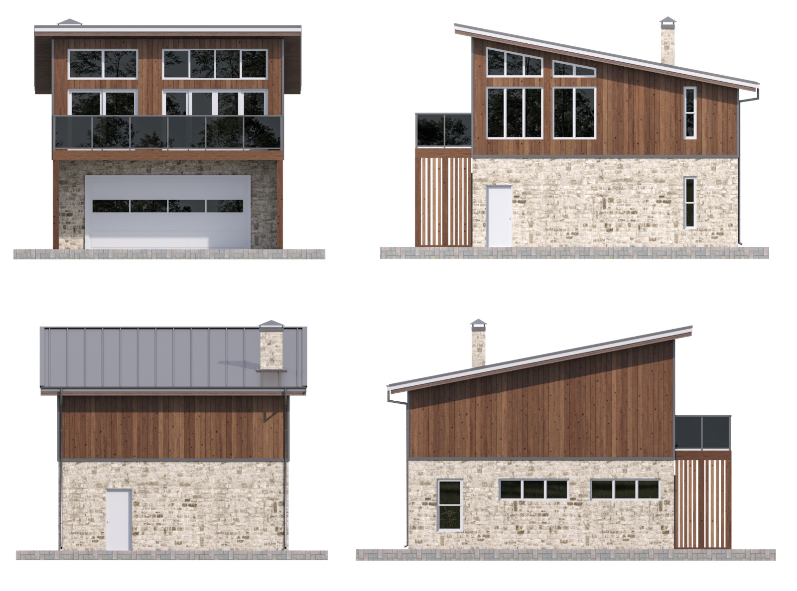 2 car ADU Garage Apartment 1 Bed, 2 Bath Architectural Build Plans PDF Download