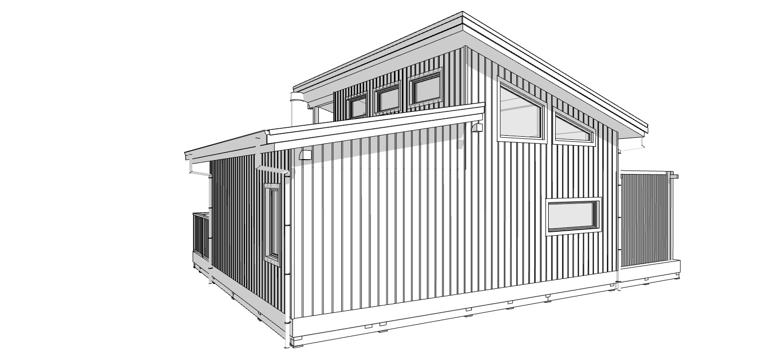 Cozy Charming Tiny House 2 Bed, 1 Bath Architectural Build Plans PDF Download