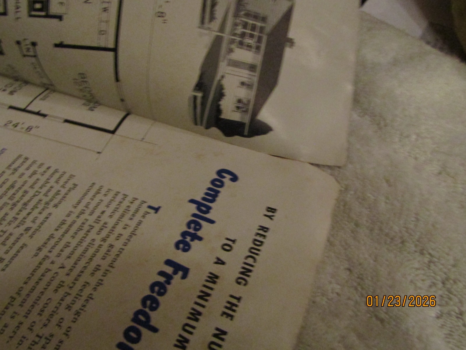 Vintage Weyerhaeuser 4 Square Guide Home Manual Plans Breezeway & Garage 4151