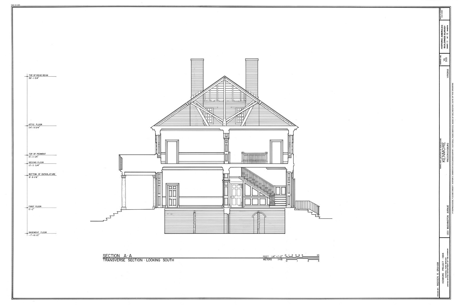 Kenmore Plantation, traditional colonial house, 4+ bedrooms, printed home plans
