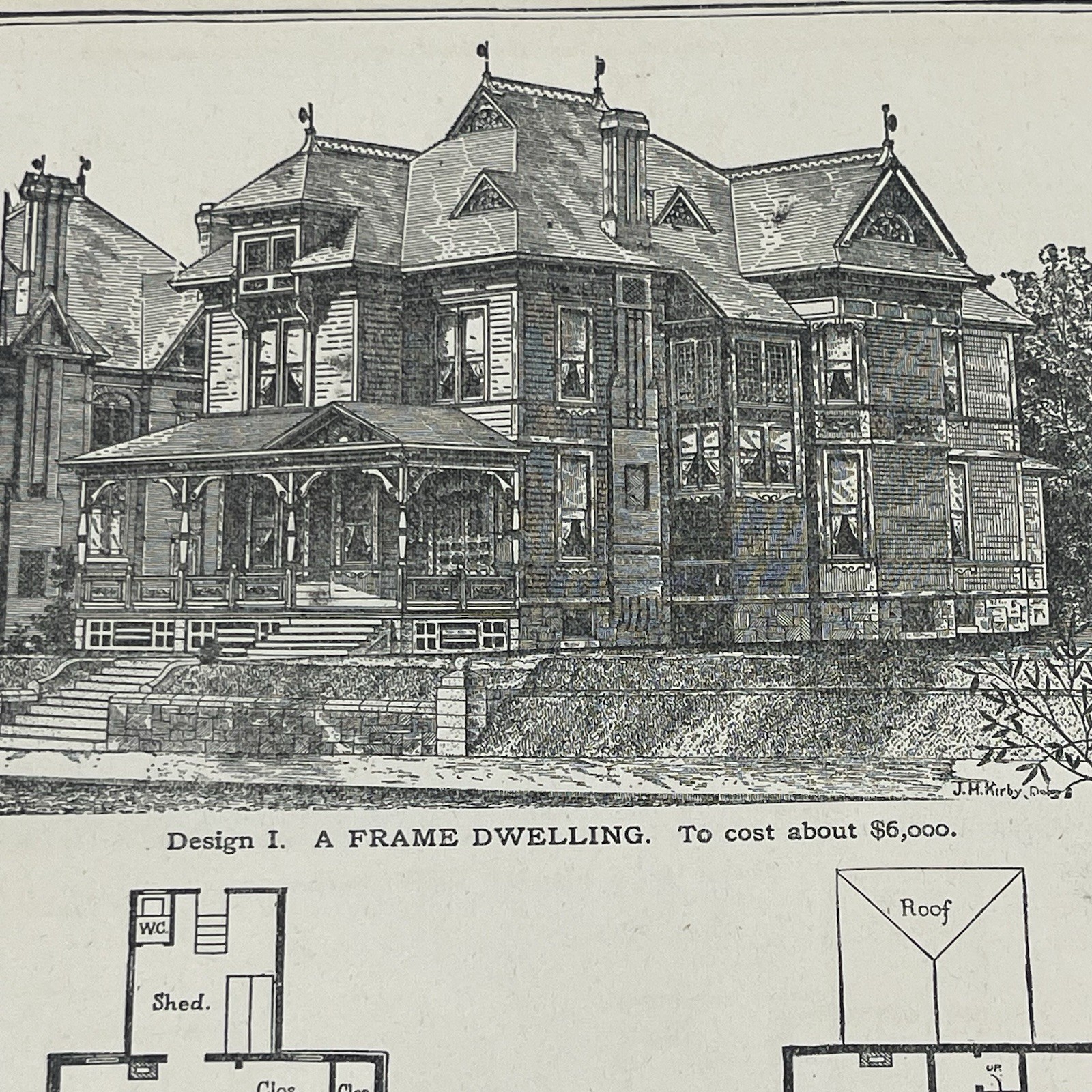 Antique Frame Dwelling House Plan 1900 Floor Plans Architectural Designs