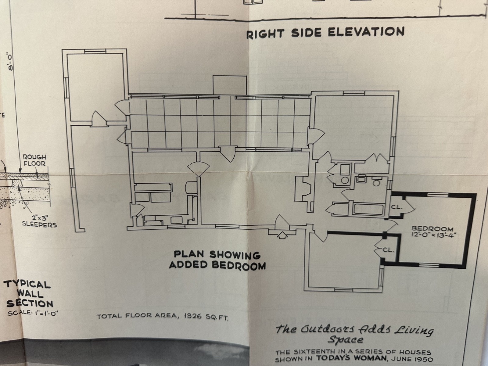 1950 Today’s Woman house plans design architecture MCM blueprints 16th barbecue