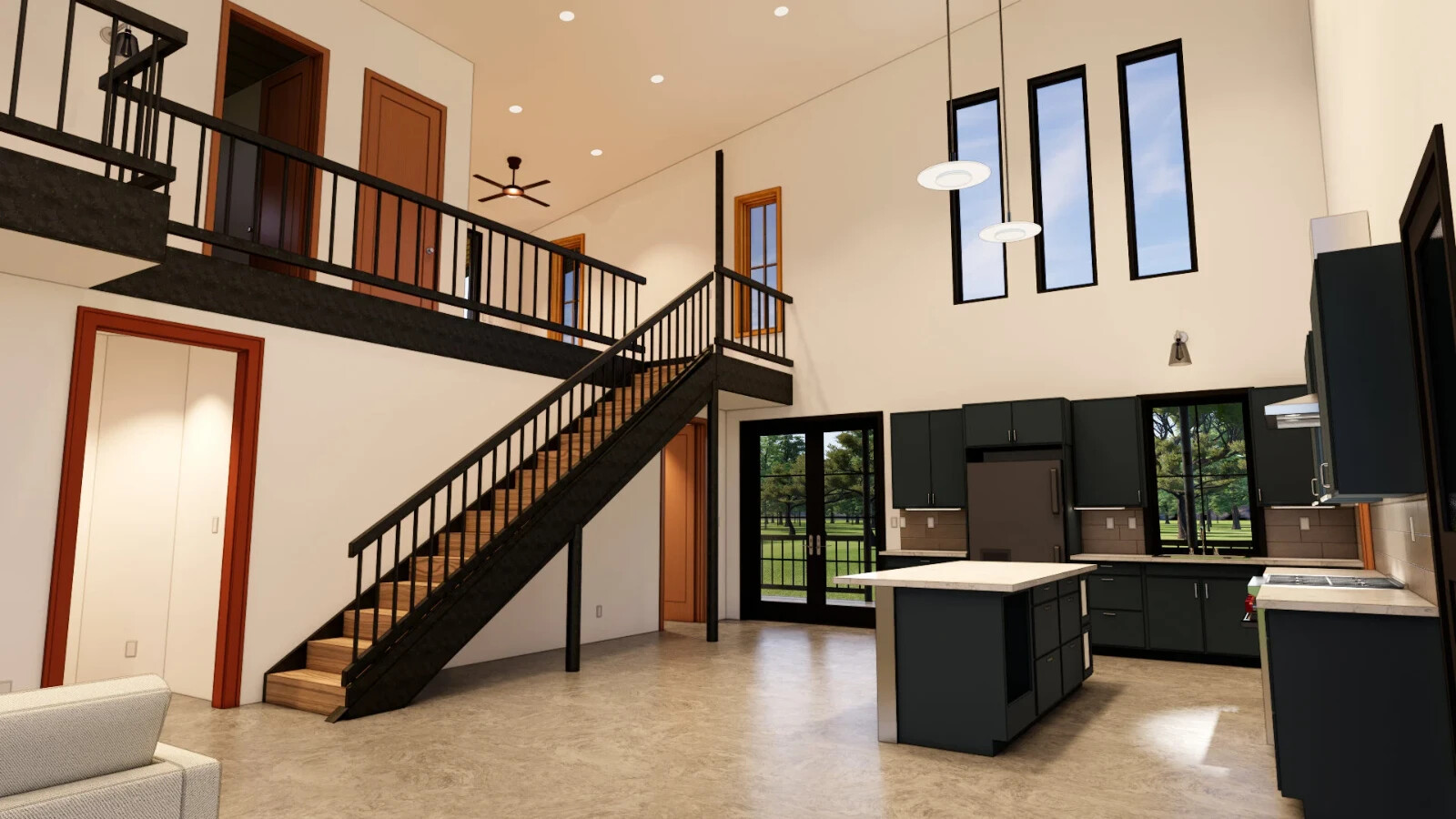The Villa: Modern Floorplan – 2 Bedrooms / 2.5 Baths 1,955 SF Design Blueprints