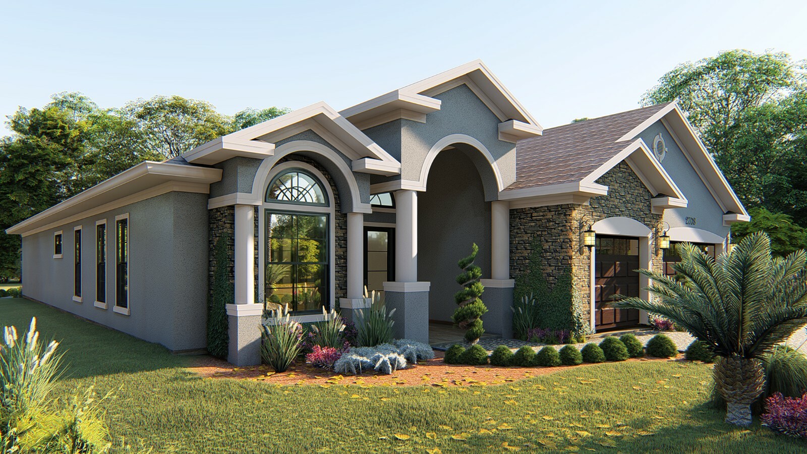 CADFILE BLUEPRINTS MEDITERRANEAN HOUSE PLAN ARCHUP #106M