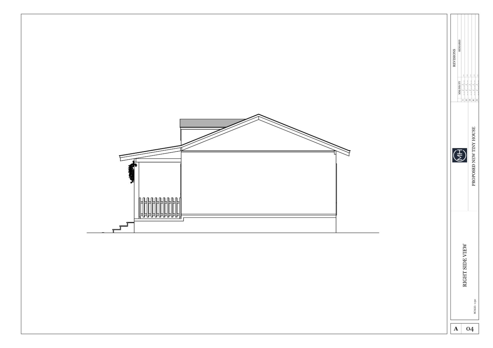 American Style Tiny House Plan With CAD file And PDF For Blueprint – 2 Bedrooms