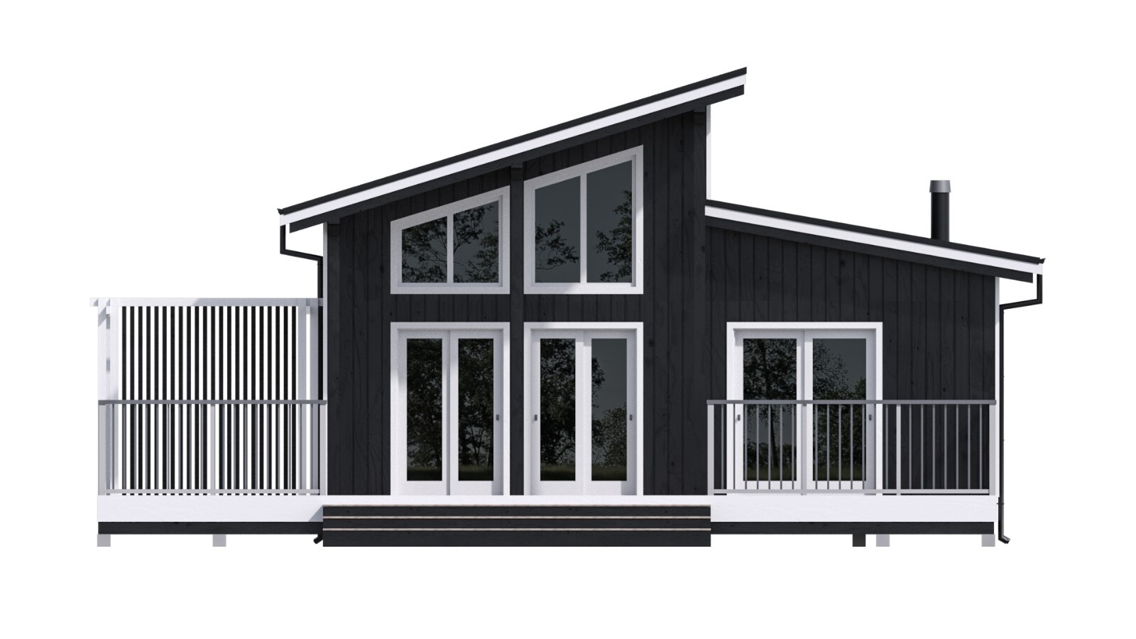 Cozy Charming Tiny House 2 Bed, 1 Bath Architectural Build Plans PDF Download