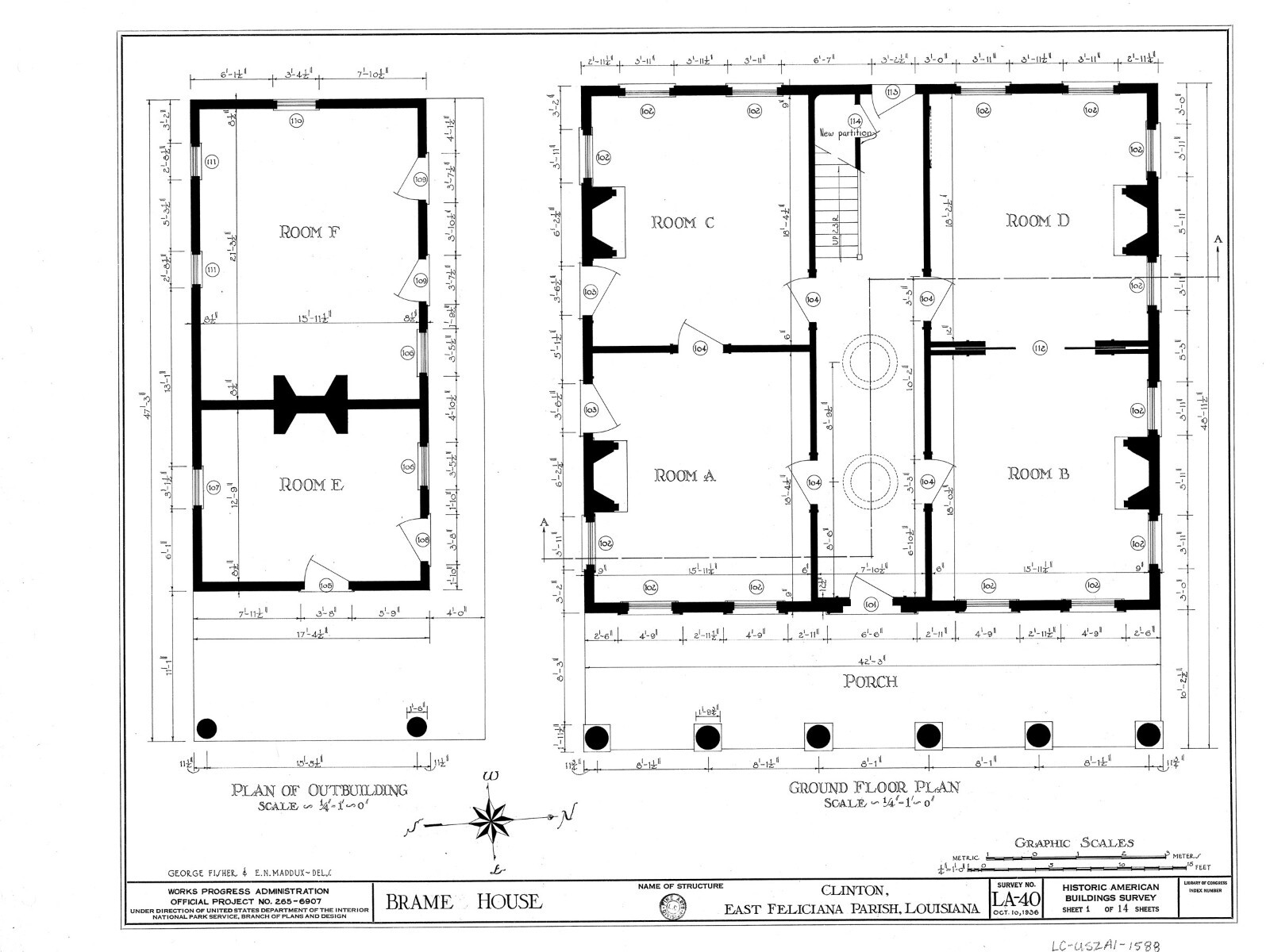 Architectural House Plans, Southern Style Antebellum country home w/ cottage