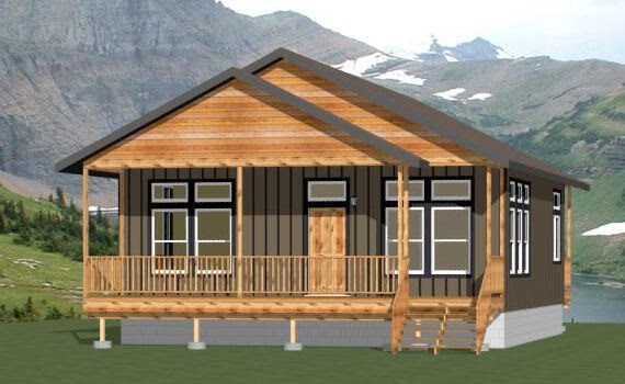 30×32 House — 2 bedroom 2 Bath — 960 sqft — PDF Floor Plan — Model 4