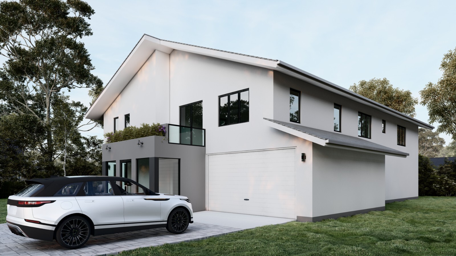 Modern House Plan With 3D Images DWG CAD file And PDF For Blueprint Plans