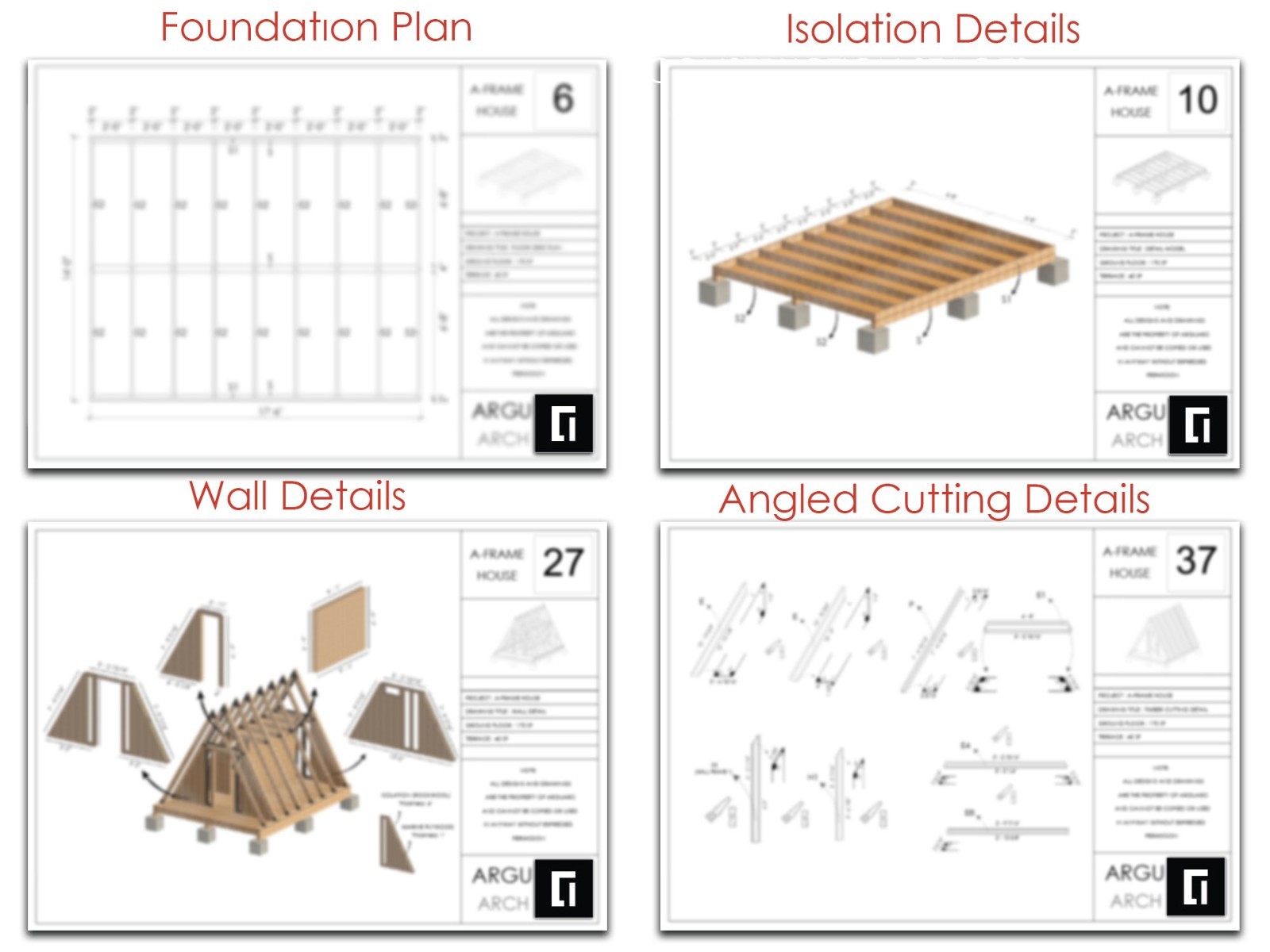 14’x18′ A Frame Cabin Plans 210 SqFt Pdf