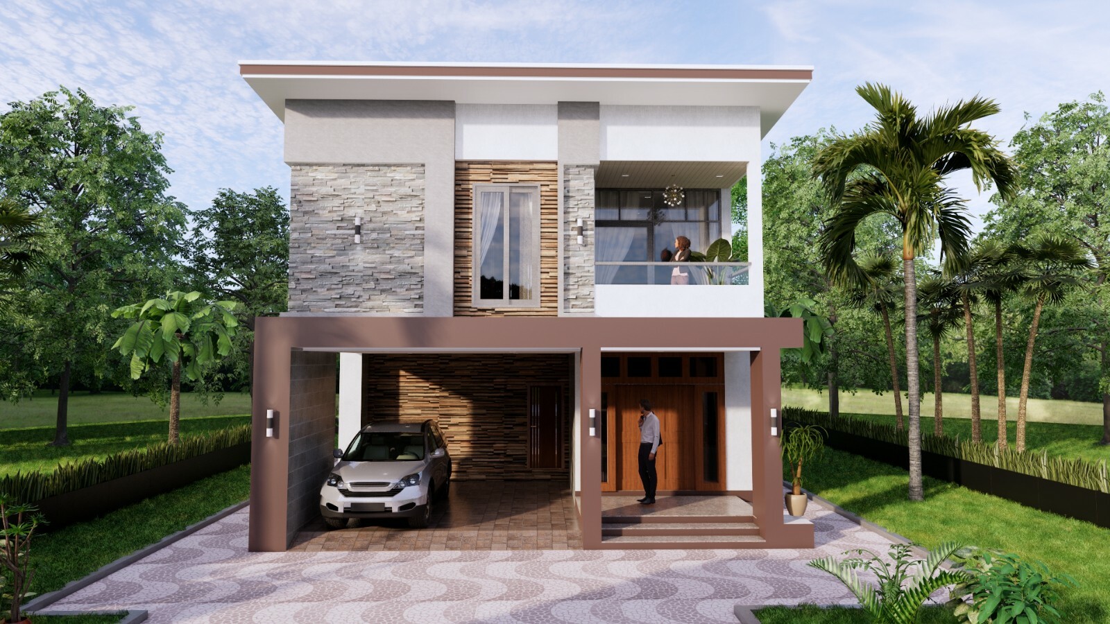 27×40 Feet Small House Design 8×10 Meter 4 Beds 3 Baths Hip Roof (A4 Hard Copy)