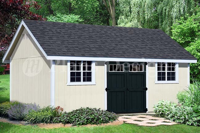 How to build 14′ x 20′ Gable Roof Storage Shed #D1420G, Material List Included
