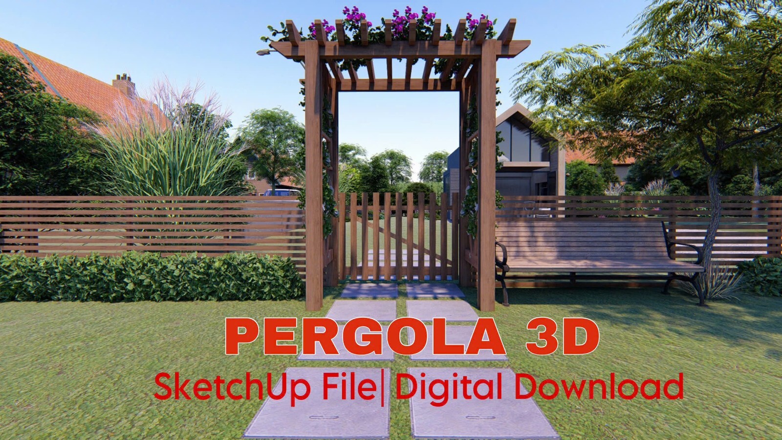 5 Models Garden Pergola Arch | Backyard Design | SketchUp | Mee Studio