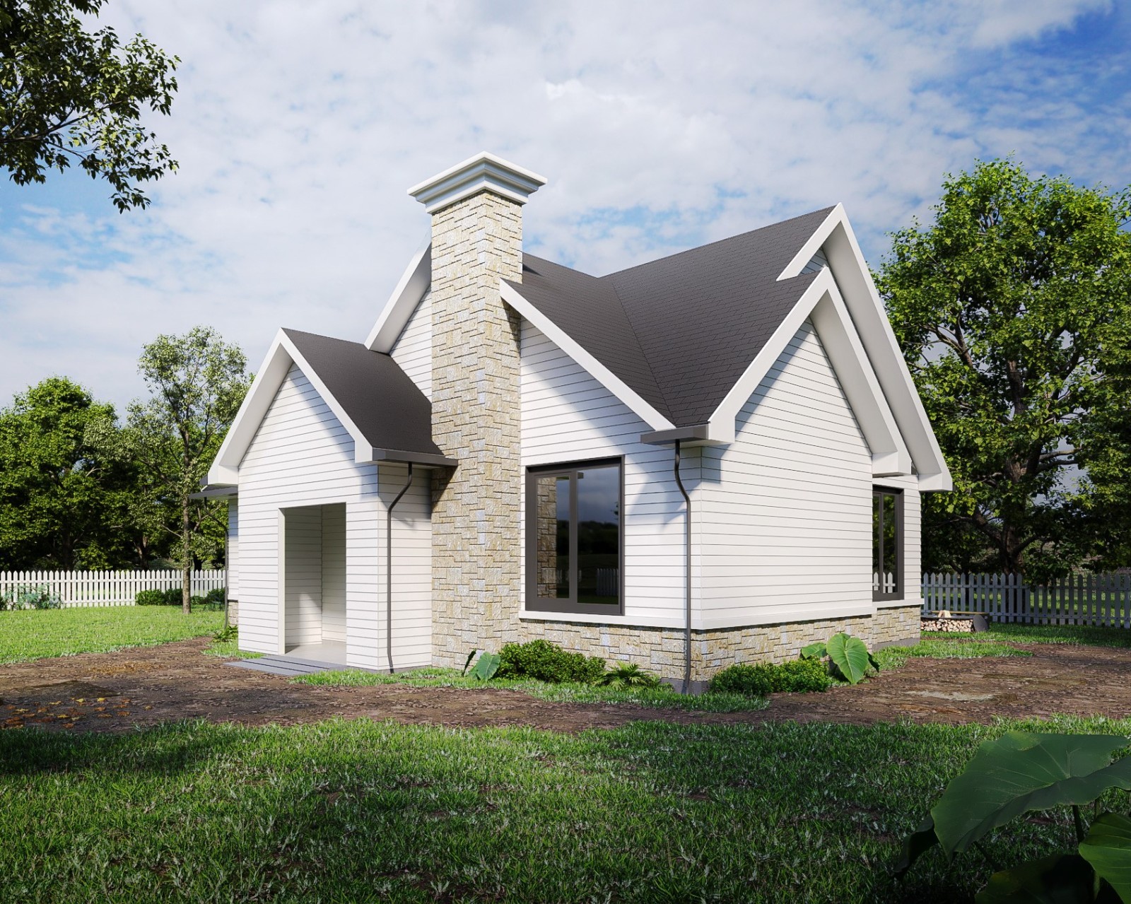 Generic 951 sqft Tiny Home Plans – 3 Bedrooms, Ensuite, 3D Views, Comprehensive