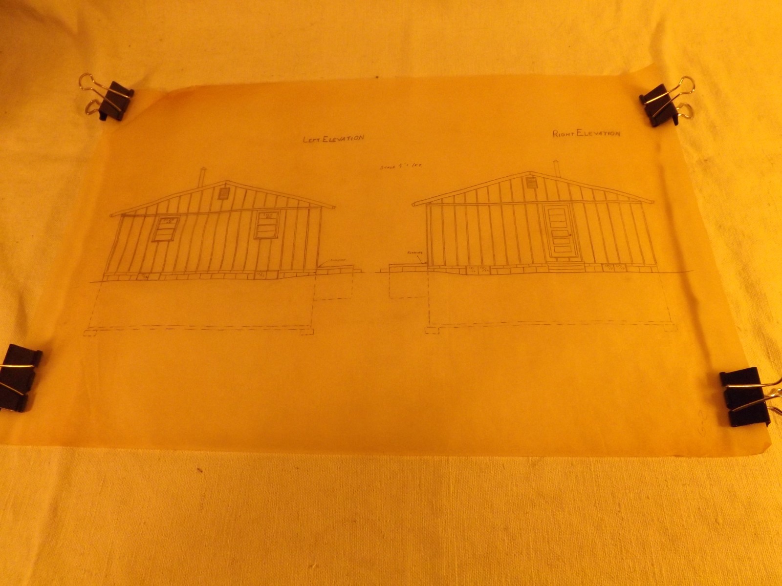 VINTAGE HOUSE BLUEPRINTS #8— 12″ X 18″ SEE PICTURES 6 PAGES