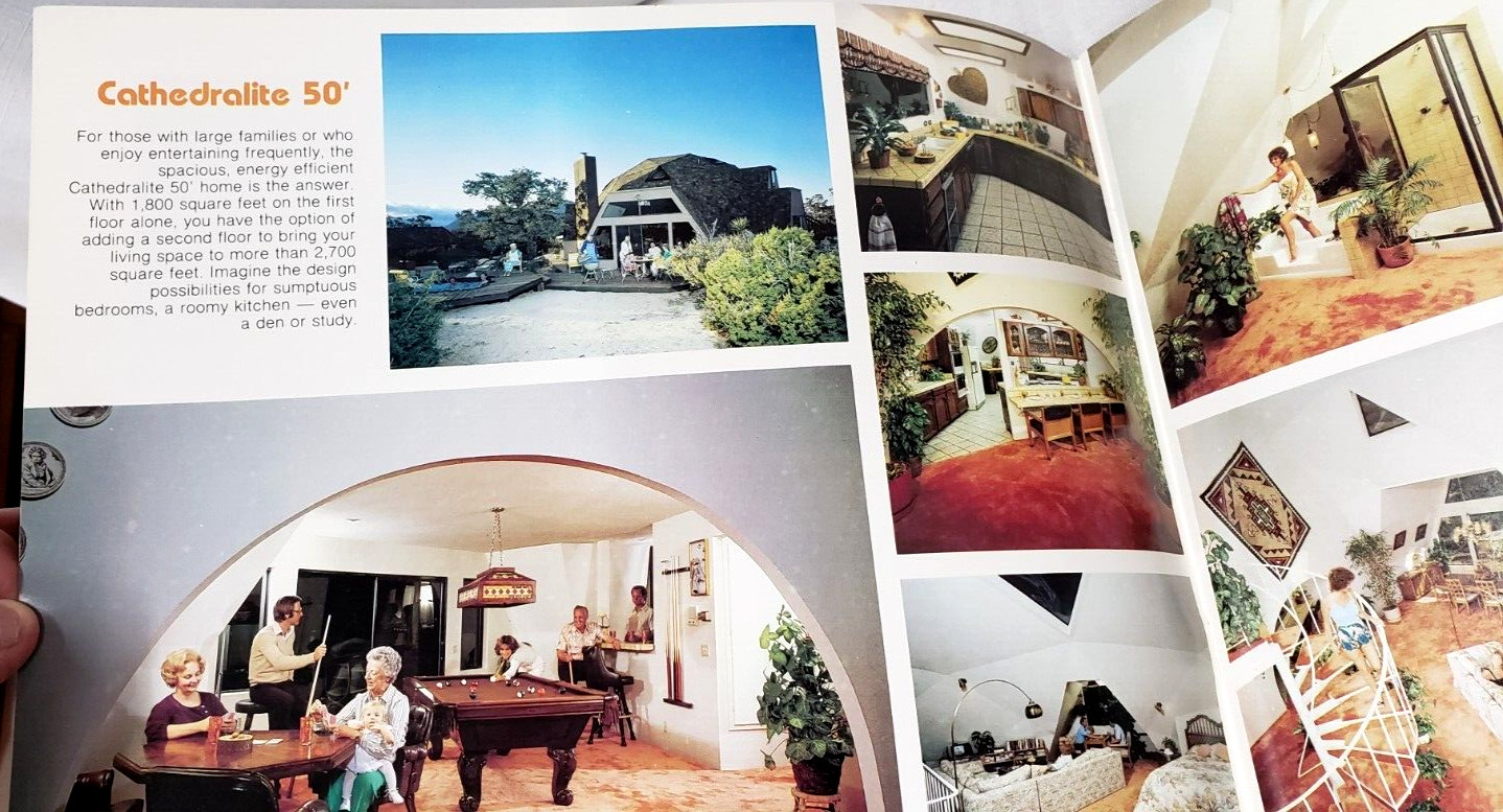 1970s Brochures/Building Plans GEODESIC DOME HOME LIVING by Cathedralite, Fuller