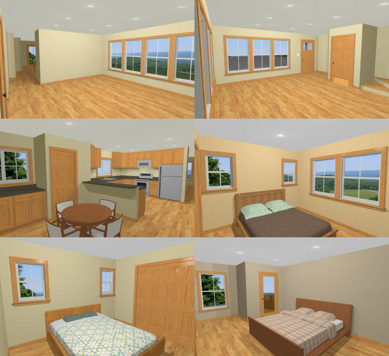 40×42 House — 3 BR 2.5 Ba 1-RV Garage – PDF Floor Plan – 1,619 sqft – Model 2D