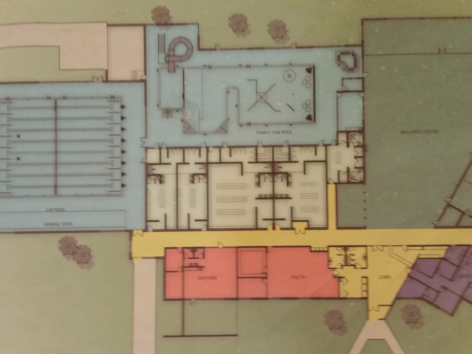 23″ X 35″ Architects Floorplan for the NORM WAITT SR YMCA in SIOUX CITY IOWA
