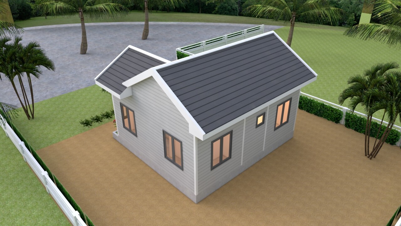 23×20 Feet Tiny House Plans 7×6 Meter One Bedroom Gable Roof Full Plan Hard Copy